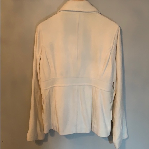 Cream Juniors Pea Coat - Picture 3 of 3